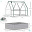 Lit de jardin surélevé galvanisé Outsunny avec mini couvre-serre en PVC