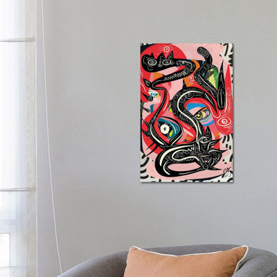 Black Snake Spirit Is Alive by Emmanuel Signorino - Wrapped Canvas Print