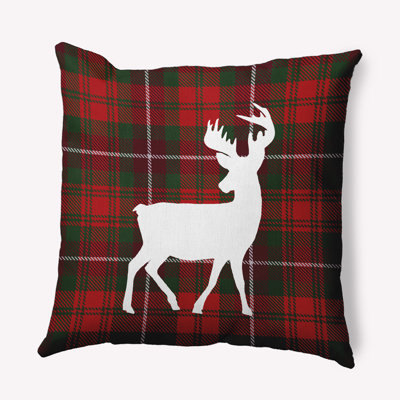Coussin décoratif Tartan Reindeer