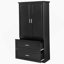 Armoire de rangement haute pour salle de bain, armoire avec deux portes