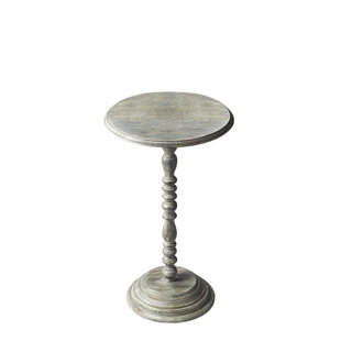 Solid Wood Pedestal End Table