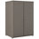 Armoire de rangement d'extérieur en osier avec tablettes Outsunny