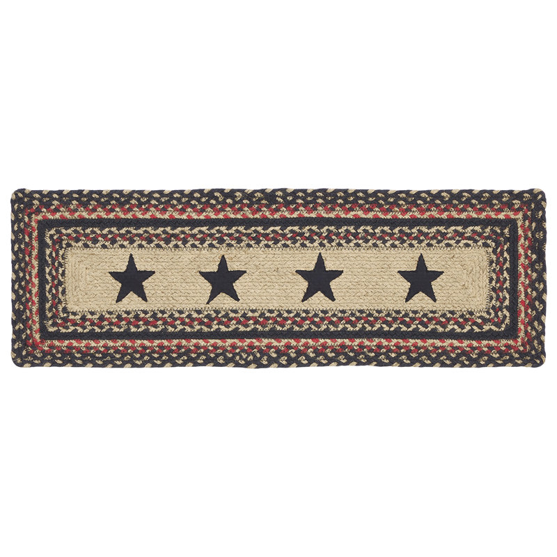 Tapis naturel Amai / noir / rouge, Rectangulaire 8,5 po x 2 pi 3 po