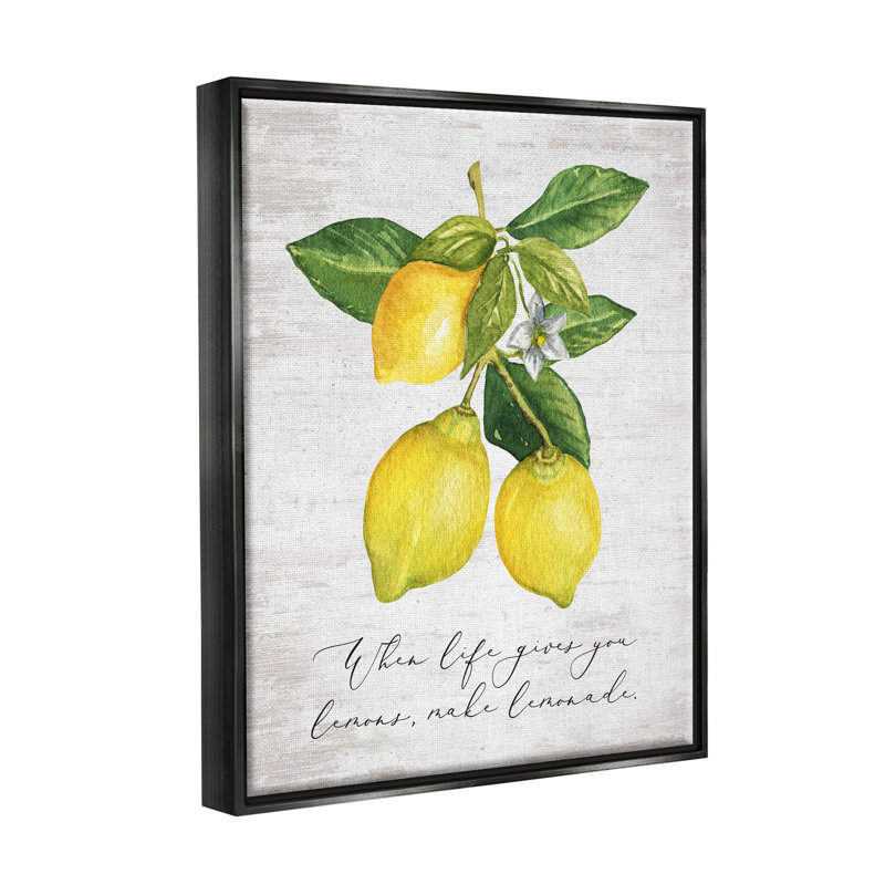 «August & Life», citations et lignes, L 17 po x H 21 po, Cadre flottant noir de jais