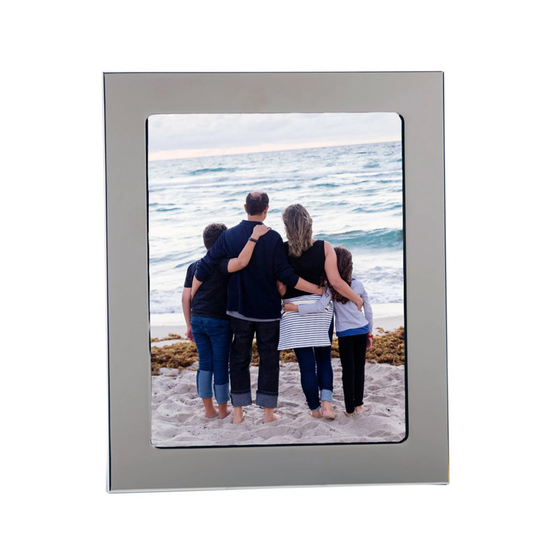 Nickel Plated Metal Matte Picture Frame, 4" x 6"