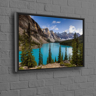 Large 3D Landscape Artwork of Moraine Lake Imprinted on Cotton Canvas Wall Art Perfect for Enhancing Home Aesthetic