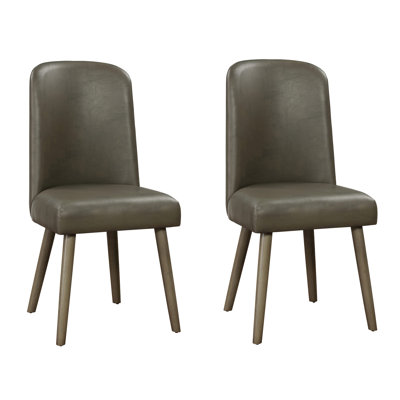 Grey And Grey Oak Upholstered Back Side Chairs (Set Of 2) -  Corrigan StudioÂ®, AD7113FF8A31453ABF68EE92C73A8311