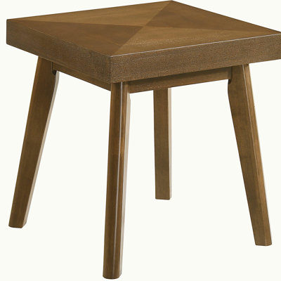 Hayward Walnut Brown Square Wooden Side Table