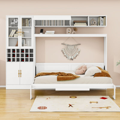 Murphy Bed with Sofa and USB,Light