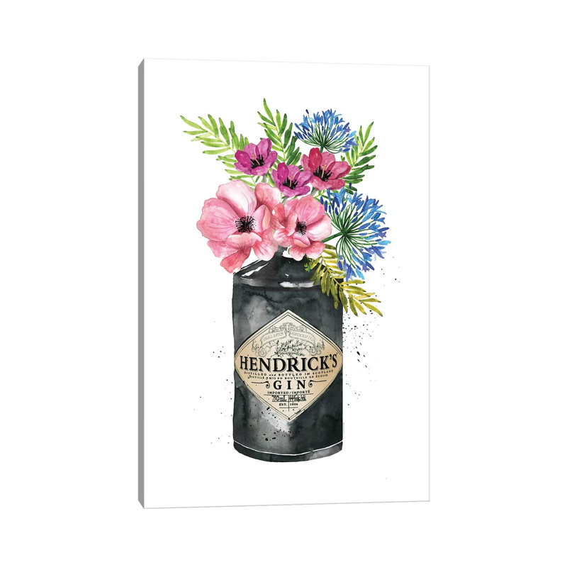 Hendricks Pink Flowers 1 Piece Wrapped Canvas Painting, 101.6 cm H x 66.04 cm W x 3.175 cm D