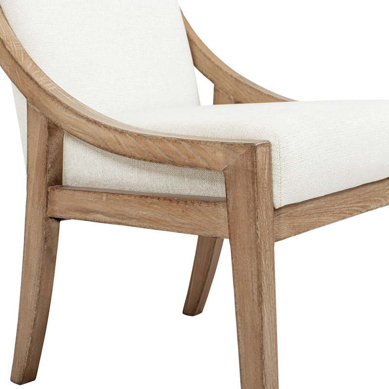 Lennox High-Back Upholstered Reclaimed Pine Dining Chair Set of 2