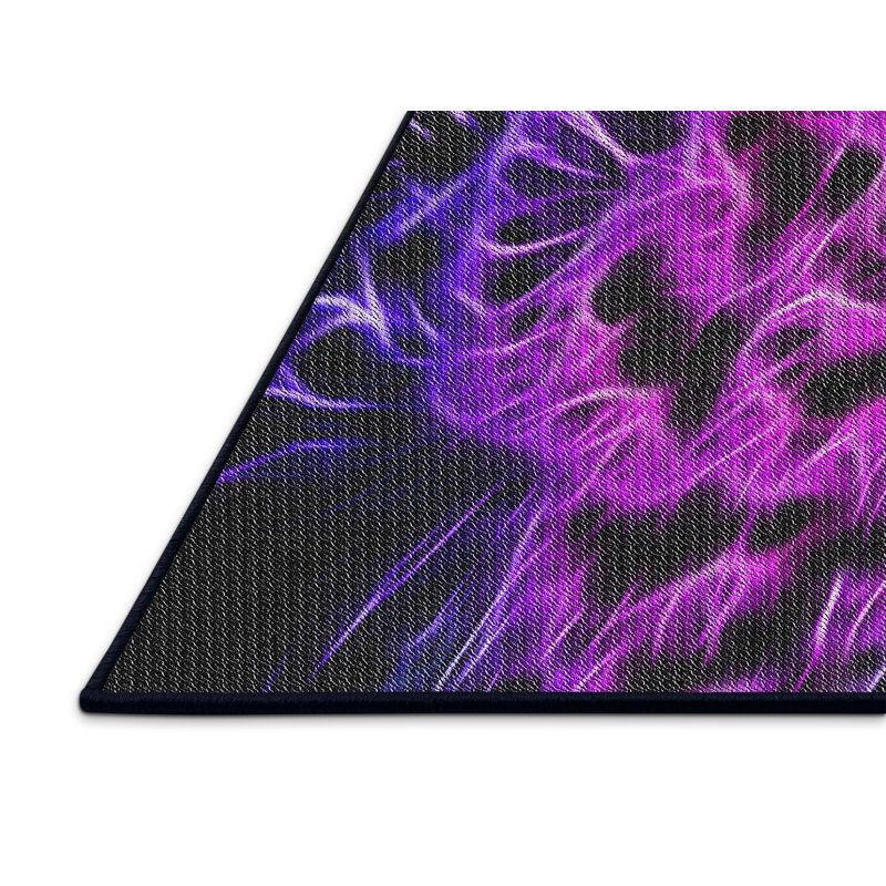Tapis à tisser rose/vert/noir, Rectangle 2 pi x 3 pi