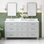 Meuble-lavabo double 72 po ARIEL Monroe avec plateau en quartz de Carrare-99404997-131239048-131239050