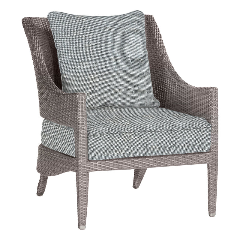 Athena Patio Lounge Chair with Cushions, Welt, Oyster, Herringbone Sand