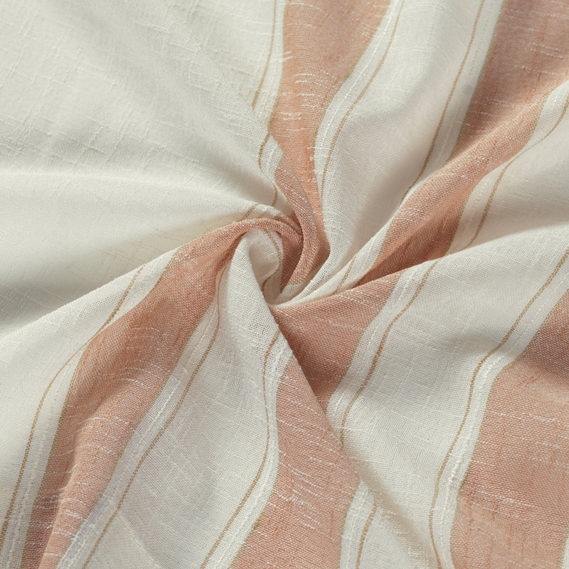 Panneau de rideau simple diaphane avec passe-tringle Jaya, Rose