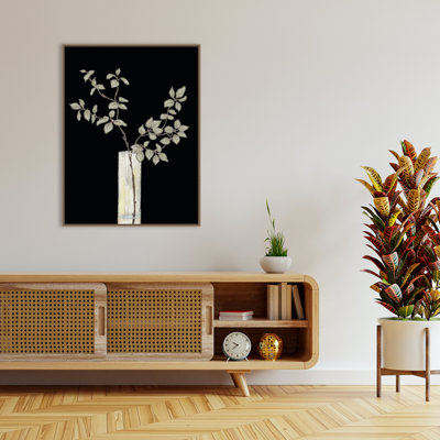 «Modern Modern On Black I», reproduction encadrée sur toile par Elizabeth Medley