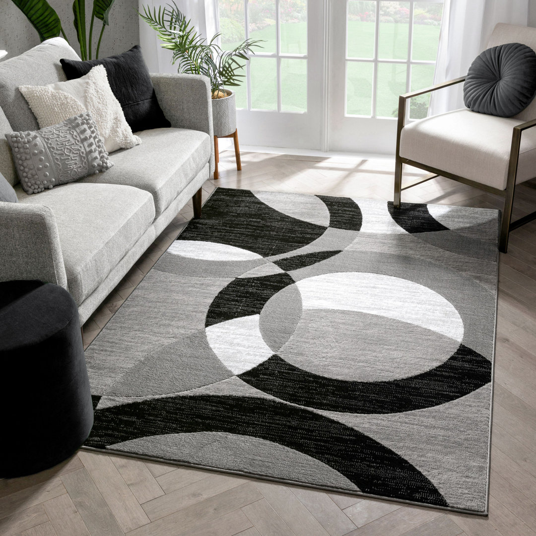 Dulcet Bingo Modern Tufted Grey Rug