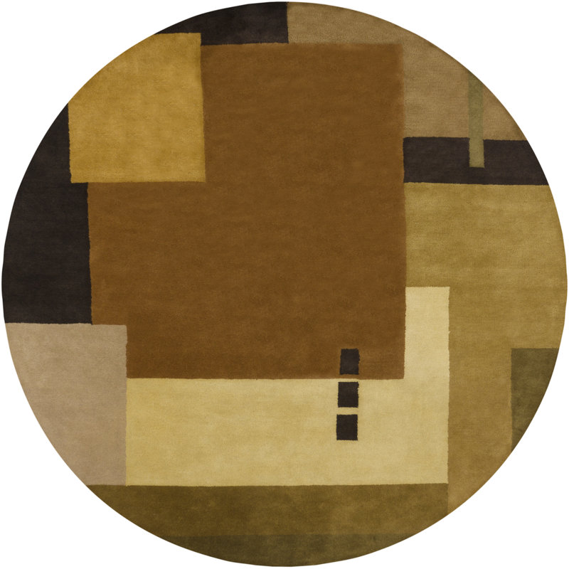 Wool Abstract Indoor Rug, Round 7'9"