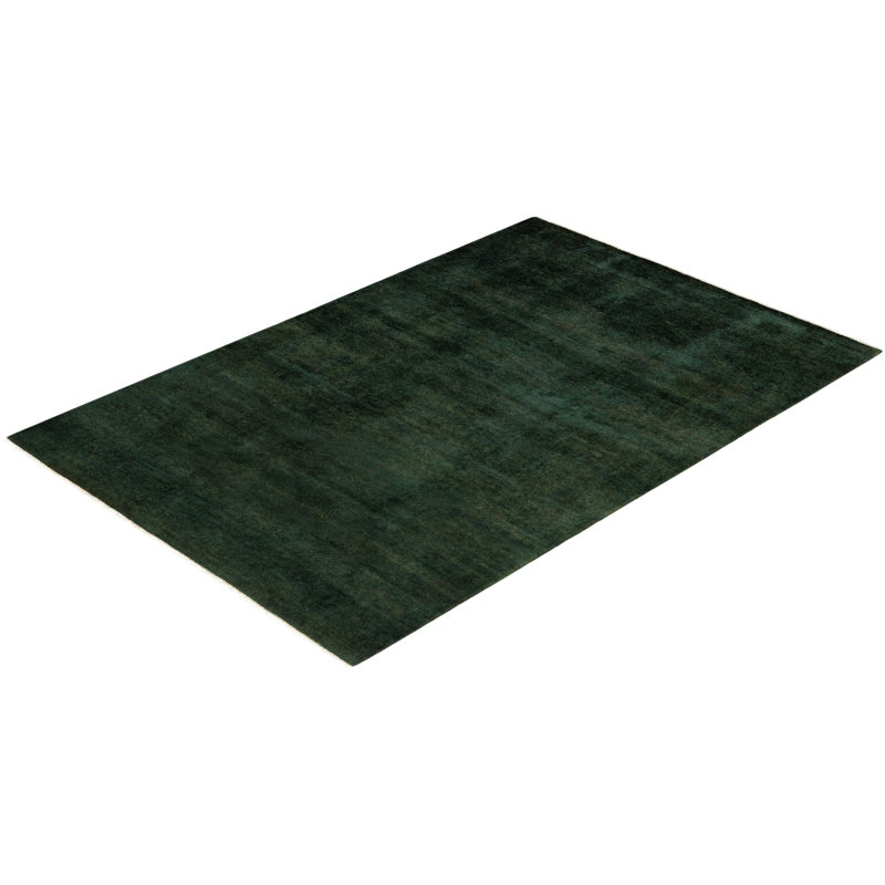 Overdyed One-of-a-Kind 4' 0" X 6' 0" Hand Knotted Area Rug