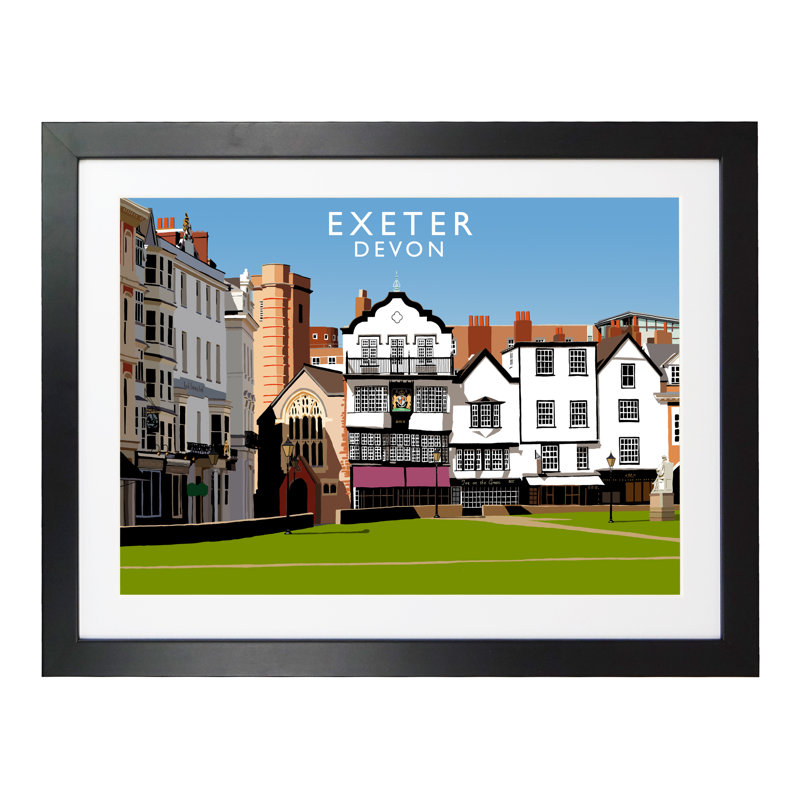 Richard O'Neil - Print, 33.5 cm H x 43.5 cm W x 2.2 cm D, Black Wood Frame