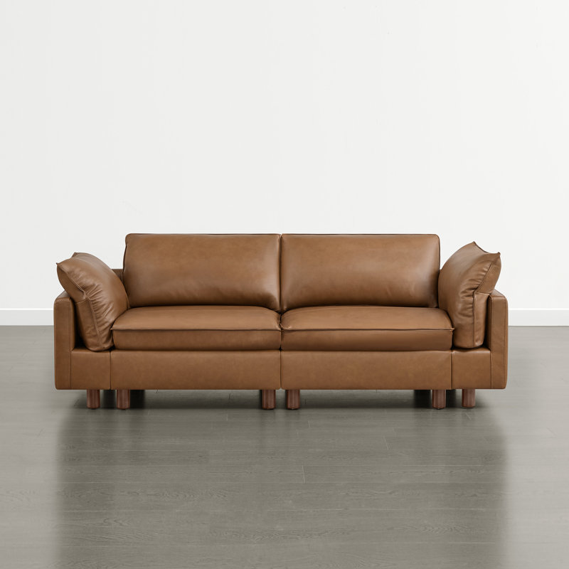 Solena 2-Piece Polyester Loveseat, Saddle