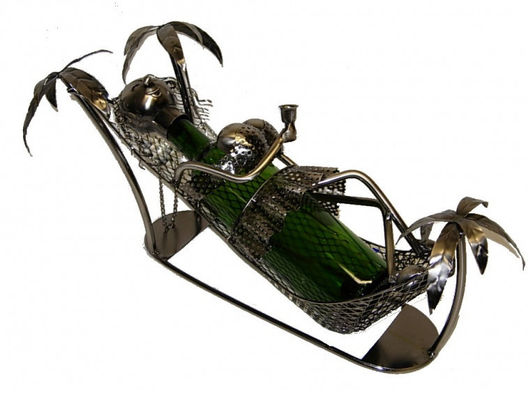 Tabletop Wine Bottle Rack in Silver
