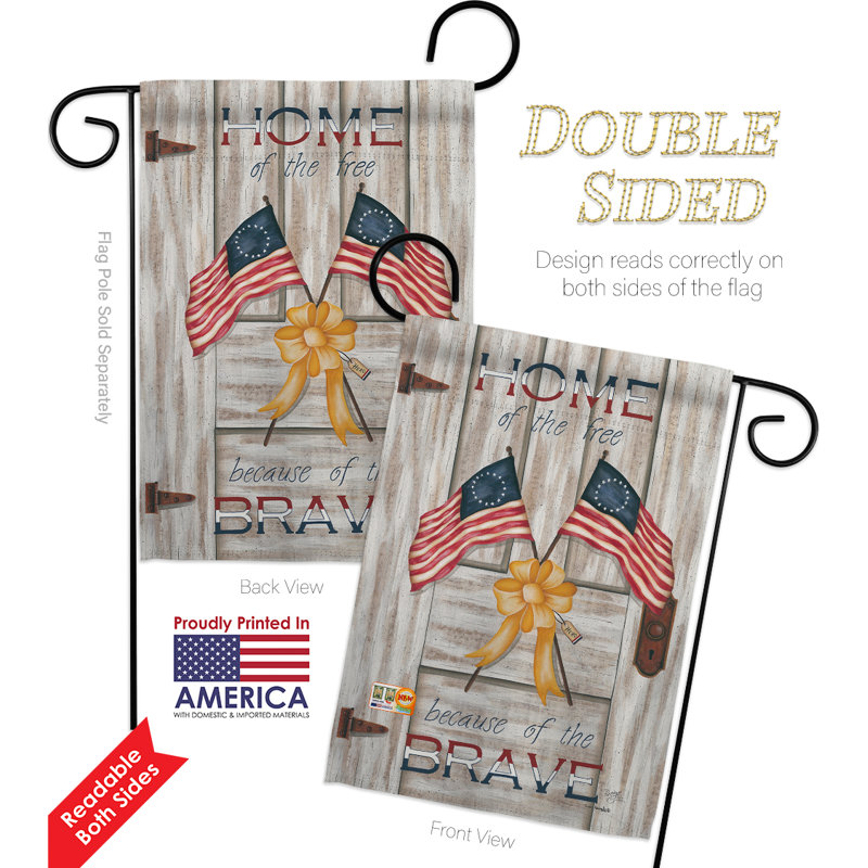 Ensemble de drapeaux en polyester 18,5 x 13 po Home Of The Free