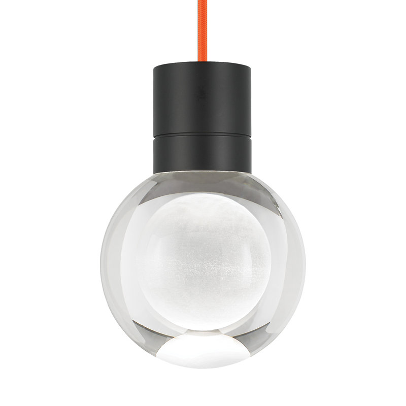 Mina 1 - Light LED Pendant, Orange/Black