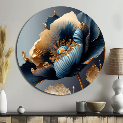 Witney - Art floral rond en métal