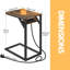Hargaden Industrial C Shaped Side Table with Built In Power Outlets End Table Living Room