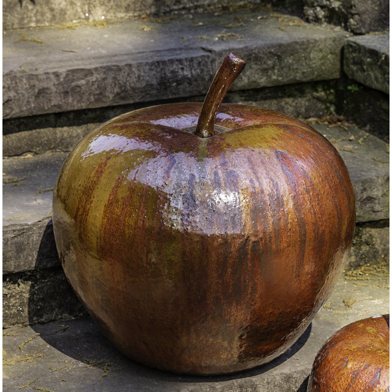 Art de jardin émaillé alcide Apples, H 18 po x l 19,2 po x P 19,2 po