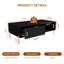 Table basse Mid-Century moderne avec tiroirs doubles-1924070326