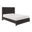  Ensemble de chambre avec grand lit 2 pièces, lit plateforme et commode 6 tiroirs Farmhouse, noir-179207649-179207652