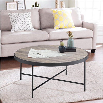 Weathered Grey Oak And Black Coffee Table