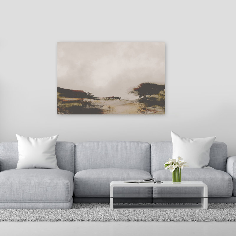 Chêne, promenade, abstrait, expressionniste contemporain, paysage, impression d'art mural, 40" H x 60" W