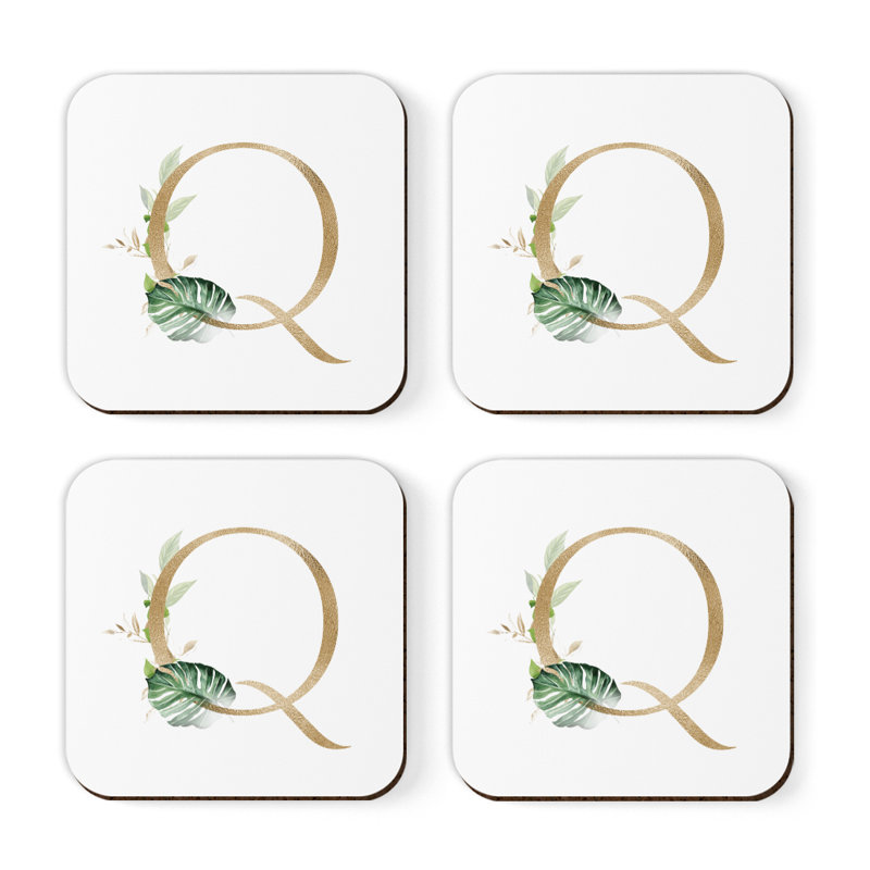 Sous-verre à monogramme Exotic, Q