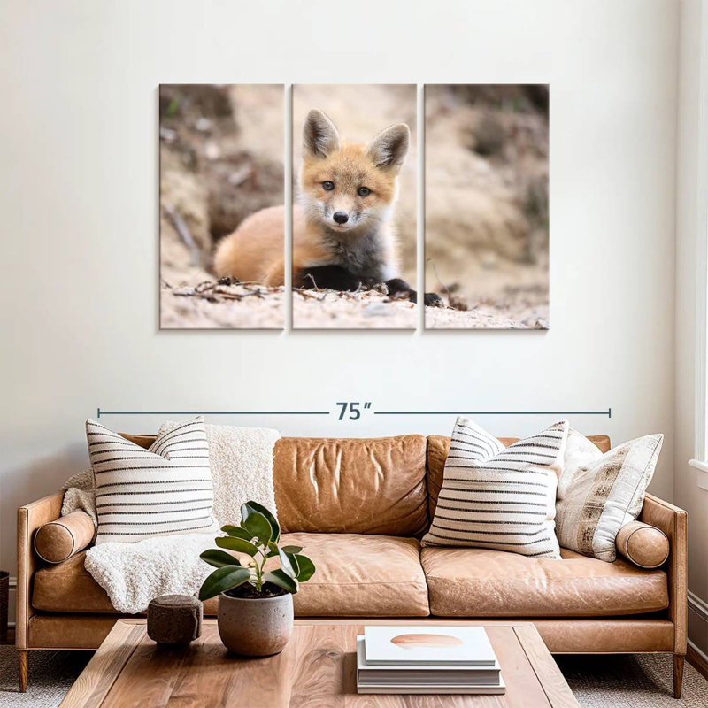 Brampt Little Brown Fox, 36" H x 57" W