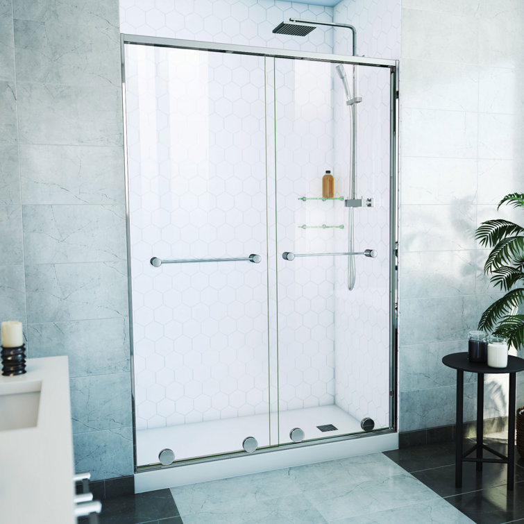 Harmony 50 - 54 in. W x 76 in. H Semi-Frameless Shower Door with ClearMax™ Technology