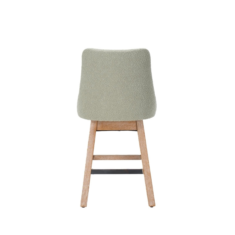 Ensemble de 2 tabourets pivotants 360 °, Vert, Vert