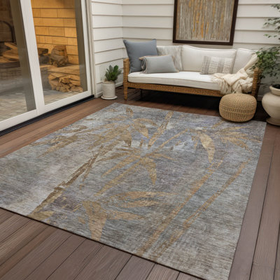 Tapis botanique intérieur / extérieur lavable à la machine Bernadette ACN2222