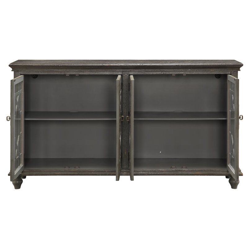 Ira Wood Four Door Credenza, Joplin Gray