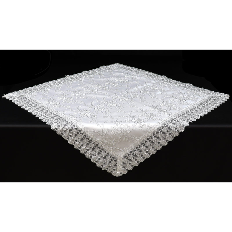 Nappe Emb (33 po²) - Blanc / argent métallique