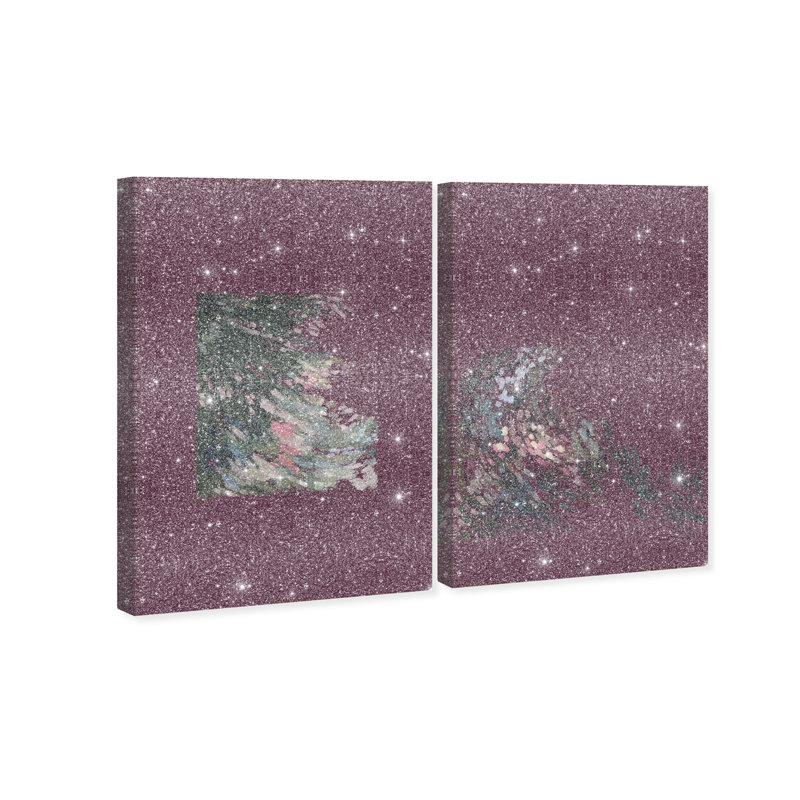 Delicate Spring Set Abstract Canvas Print by Oliver Gal, Black Frame, 10 x 15, 24"H x 36"W, Gallery Wrapped