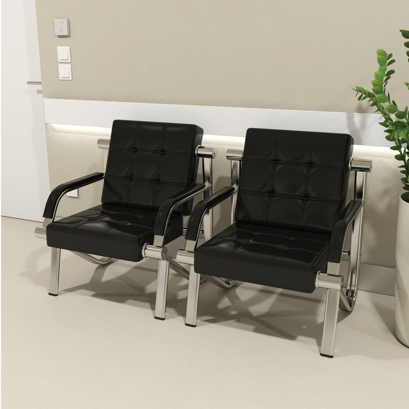Ensemble de 2 chaises de salle à manger Kinfant, Noir