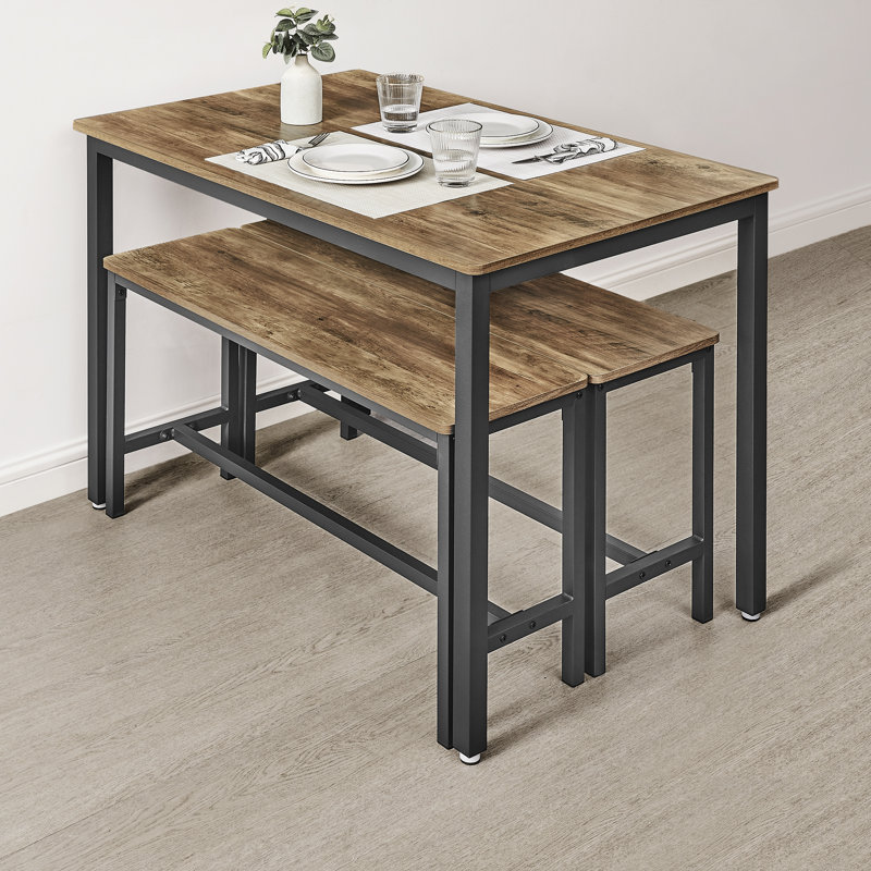 Franko 4 - Person Dining Set, Rustic Walnut