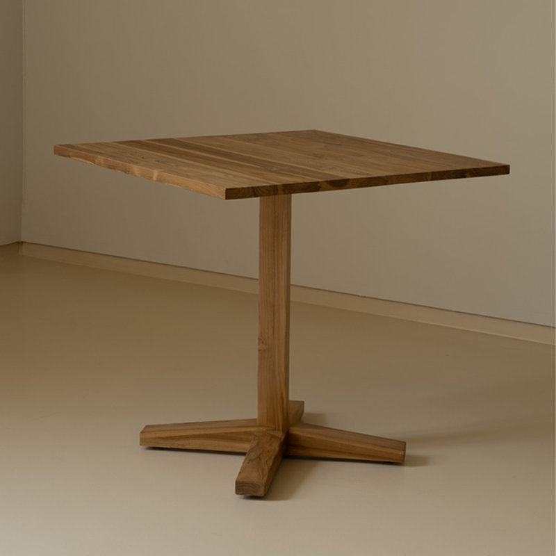 Table de salle à manger Burlywood, H 29,53 po x L 31,5 po x l 31,5 po