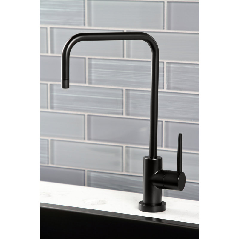 Kingston Brass New York Single-Handle 1-Hole Deck Mount Water Filtration Faucet, Matte Black