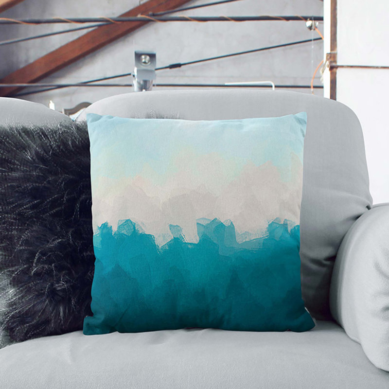 Square Throw Cushion, 40cm H x 40cm W x 15cm D, Stone