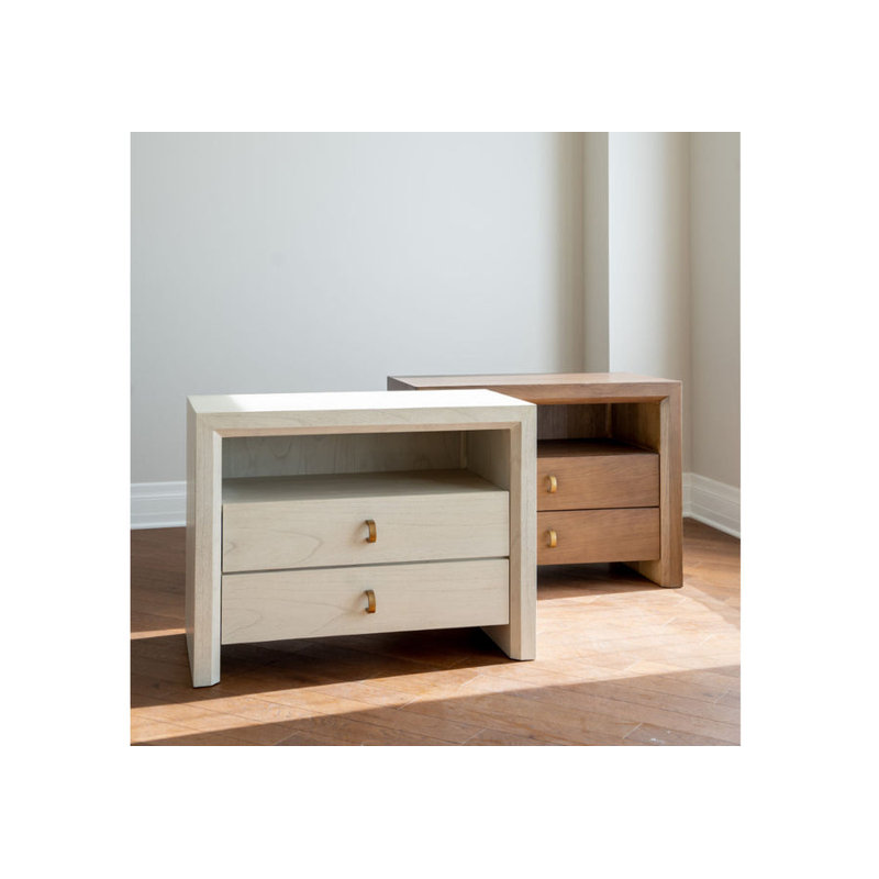 Millies 2 - Drawer Solid Wood Nightstand, Ivory