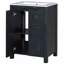 Petit meuble-lavabo 24 "avec lavabo en céramique